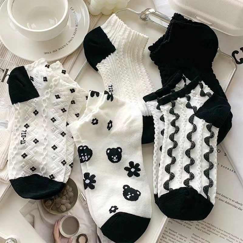 Korean Style Japanese Lace Socks For Girls Short Boat Socks